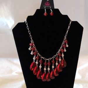 Red &Silver Necklace